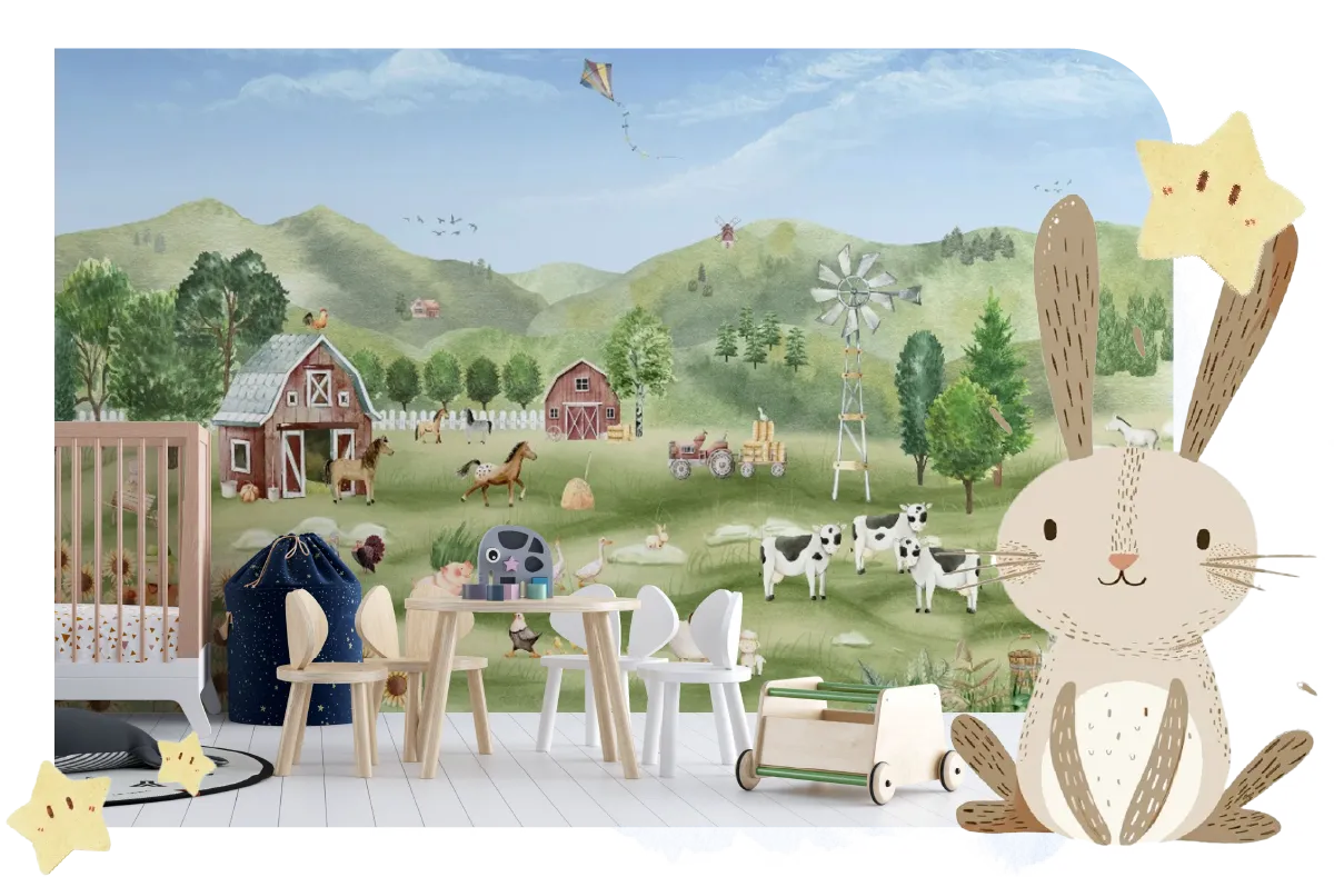 Mural Wallpaper for kids and Nursery Room